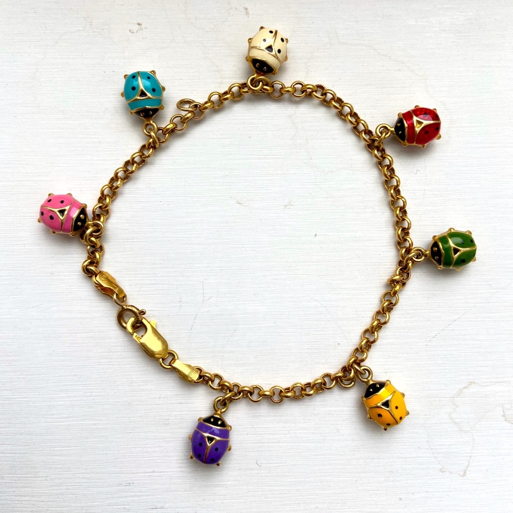 14k Gold Ladybug Bracelet